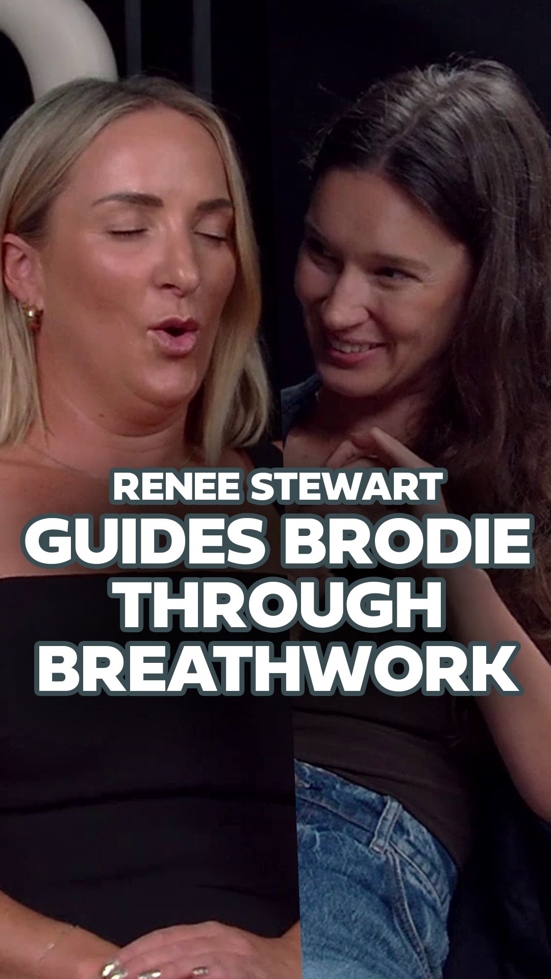 Renee Stewart guides Brodie through breathwork