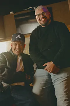 Nate and Randy in a studio