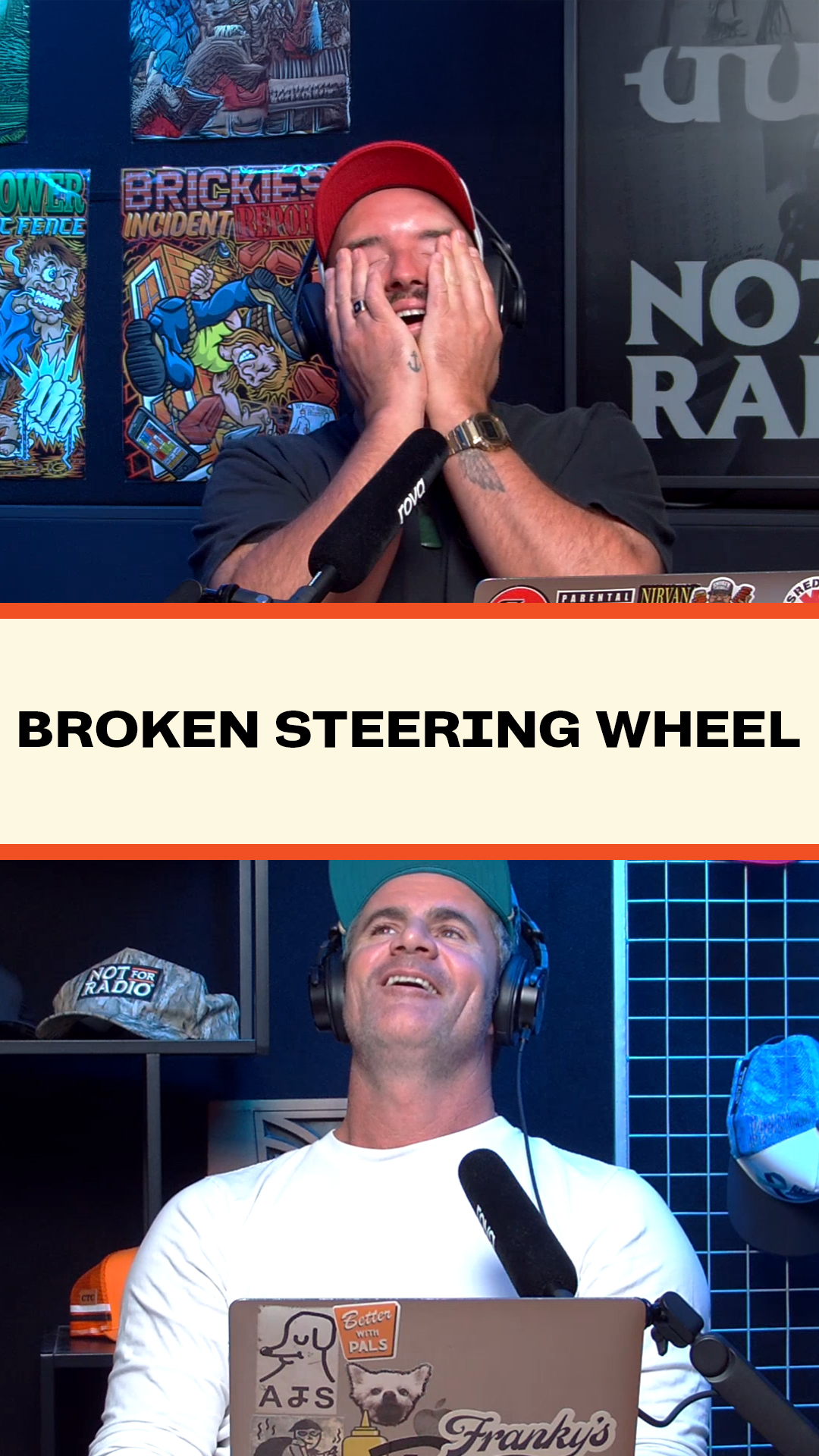 Broken steering wheel