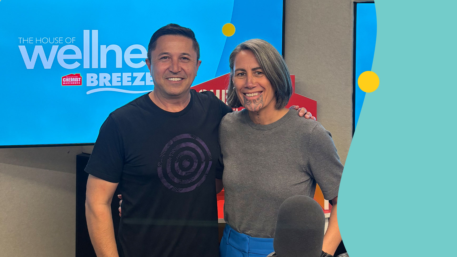 Jenny-May Clarkson and Mike in studio