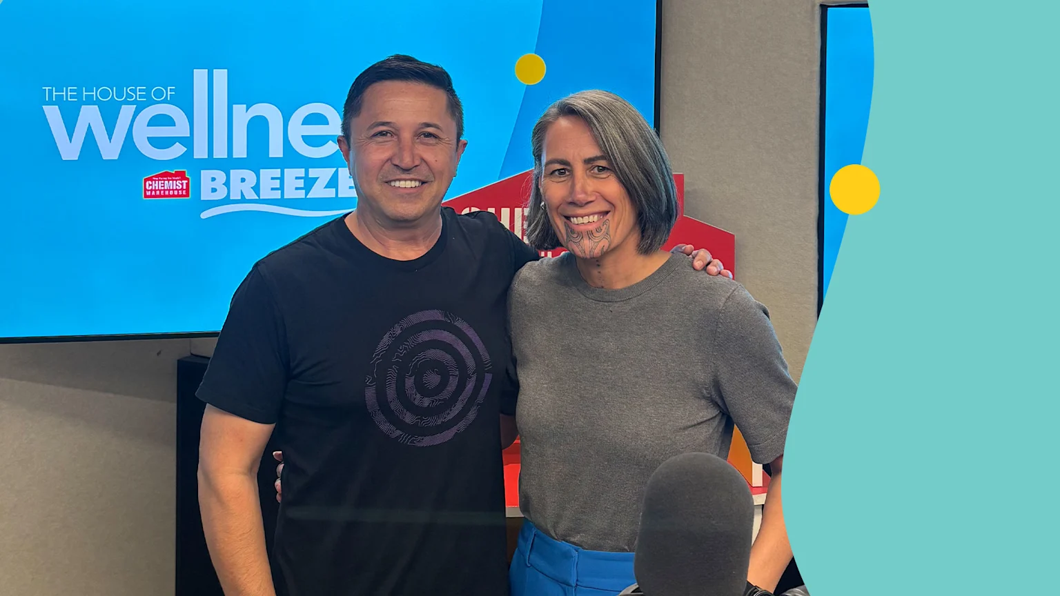 Jenny-May Clarkson and Mike in studio