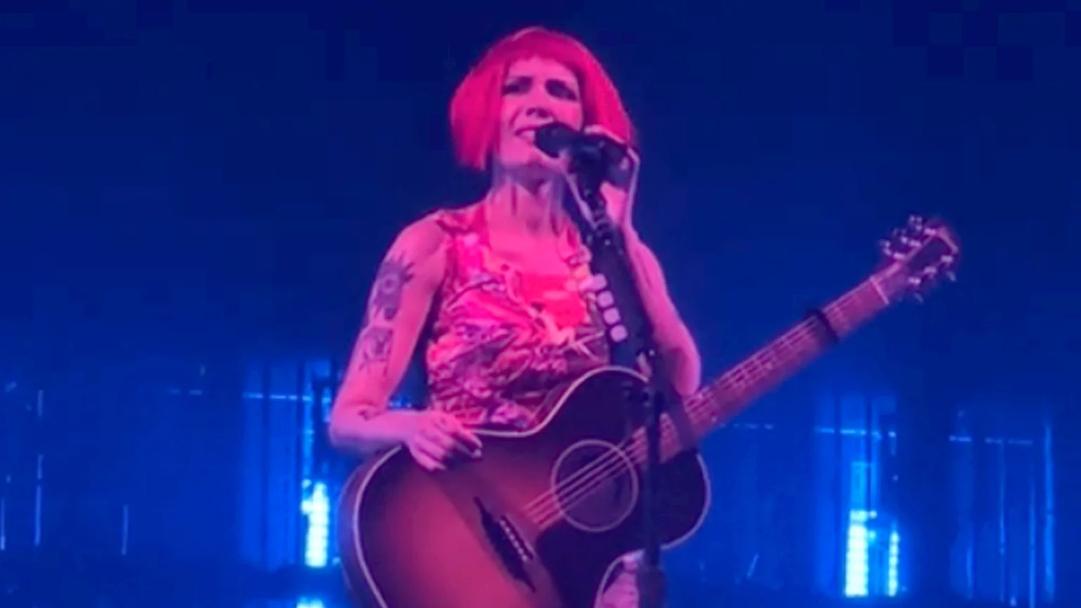 Halsey on stage in Boston 2025