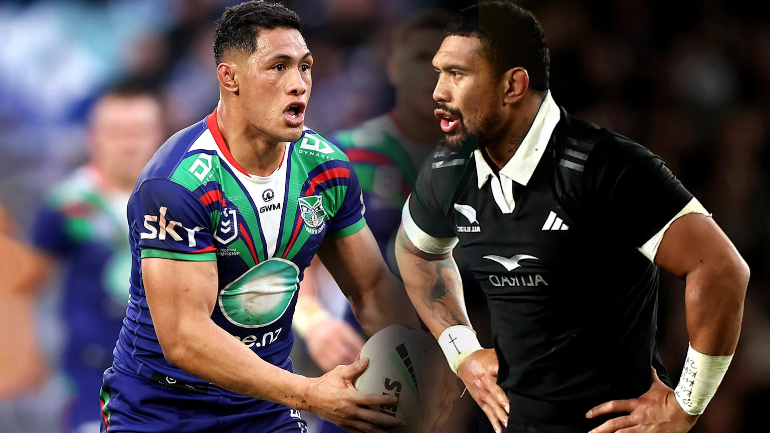 Roger Tuivasa-Sheck (left) Ardie Savea (right).