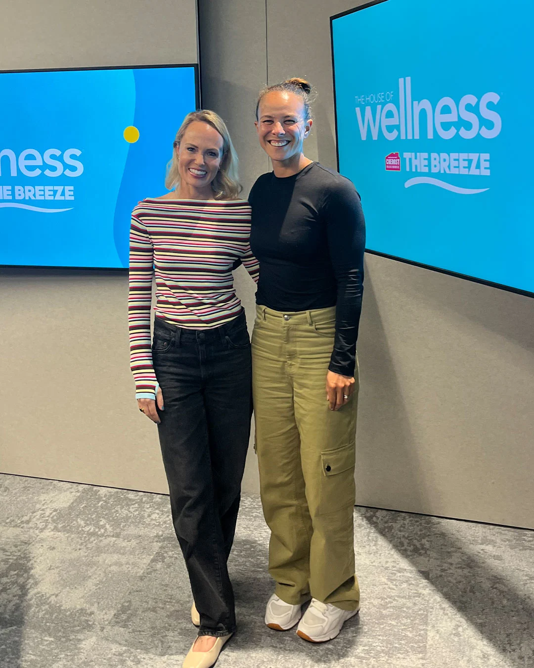 Carolyn Taylor and Lisa Carrington in the house of wellness studio