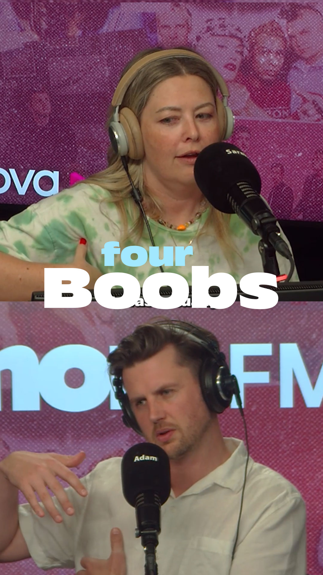 Adam and Sarah looking confused