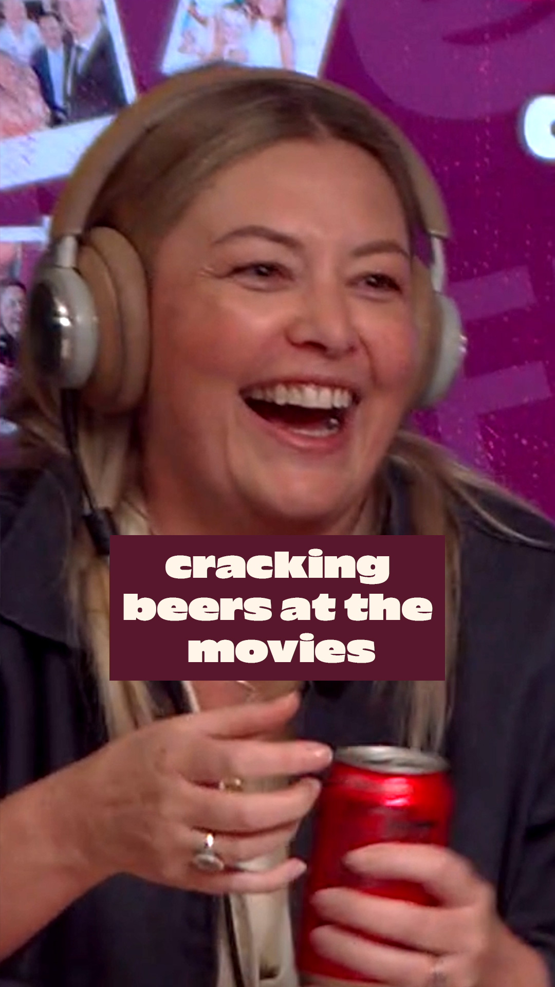 Sarah & Adam attempt to crack beers open at the movies