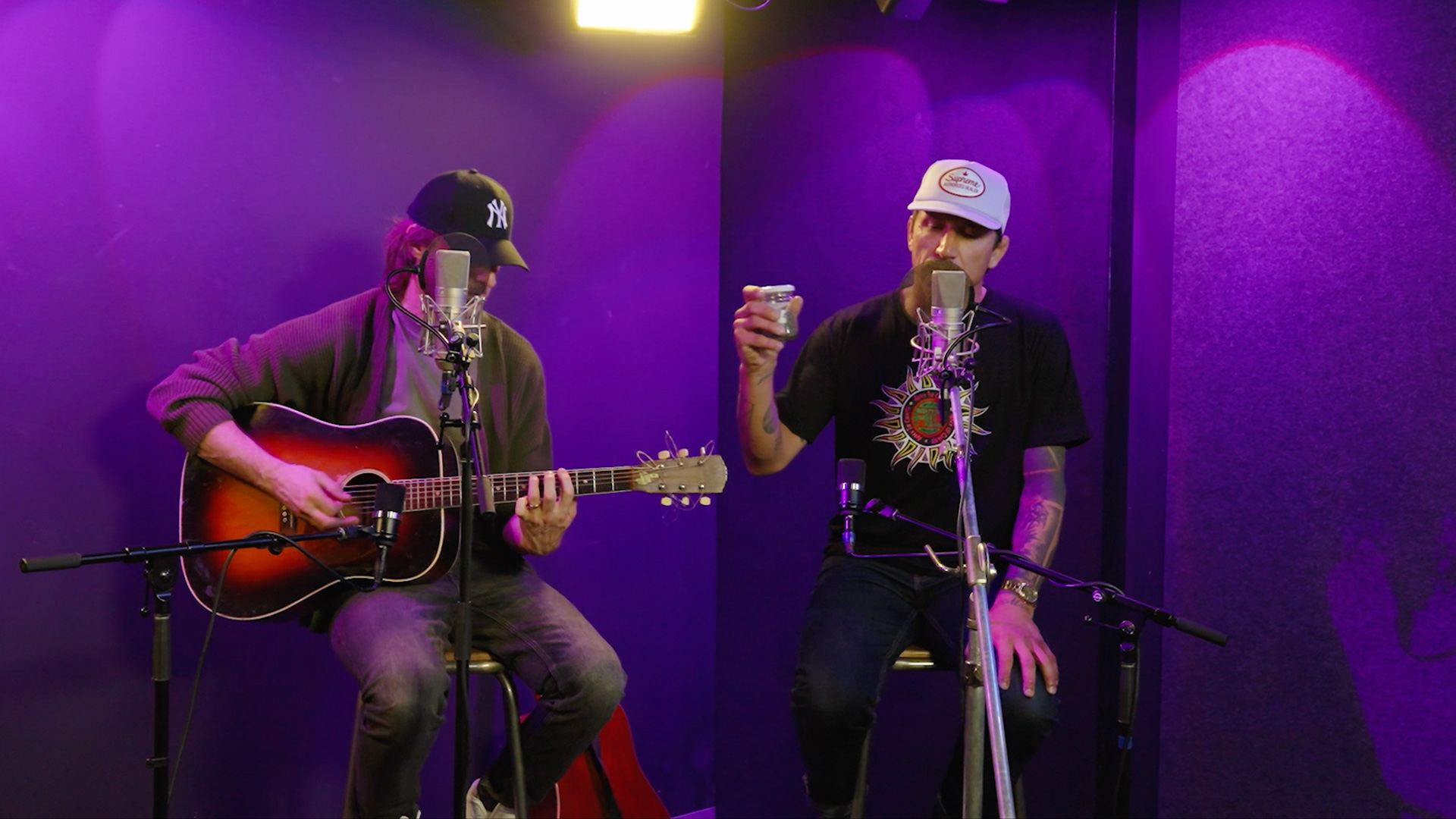 Tim and Milan from Pluto perform Long White Cross acoustically. 