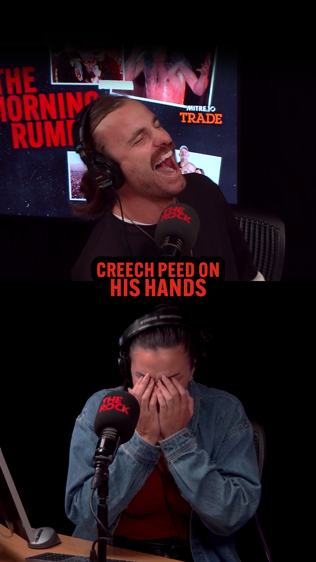 Creech willingly peed on his own hand