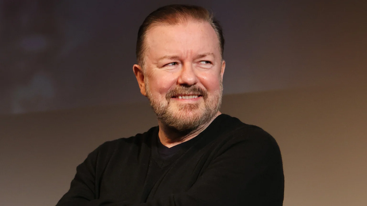 Ricky Gervais speaks onstage at the Season 3 Premiere of Netflix's "After Life" at the BFI Southbank on January 6, 2022 in London, England. (Photo by David M. Benett/Dave Benett/Getty Images)