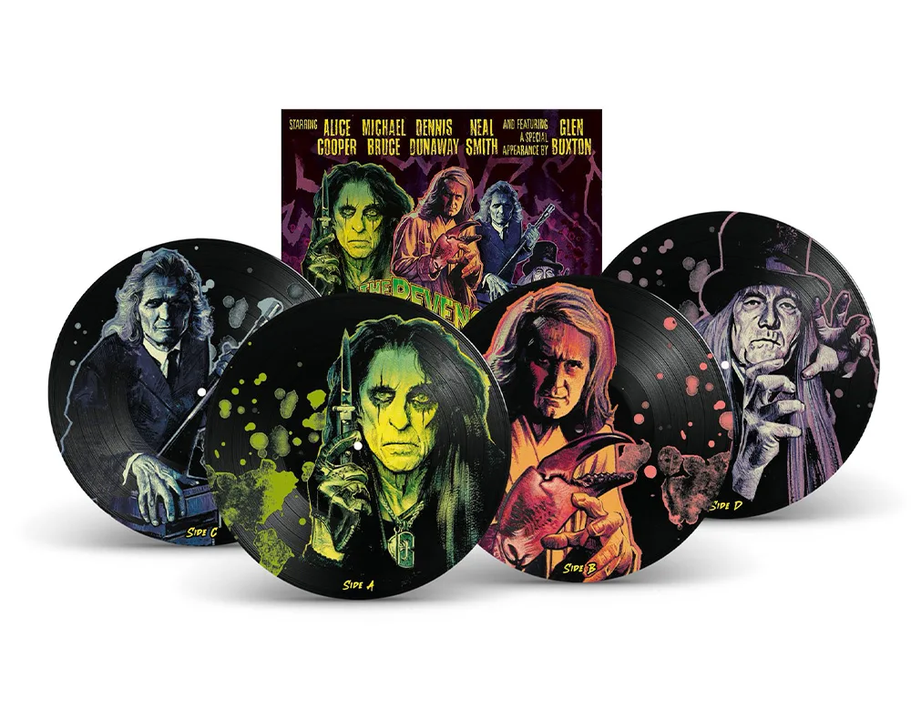 image of Alice Cooper's RSD release 2026 showing the 4 limited picture disc LPs