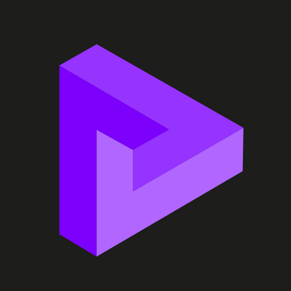 rova play button icon in purple