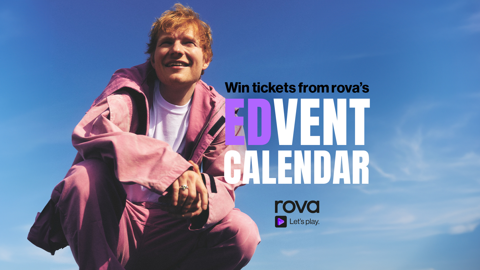 Ed Sheeran with the Edvent Calendar