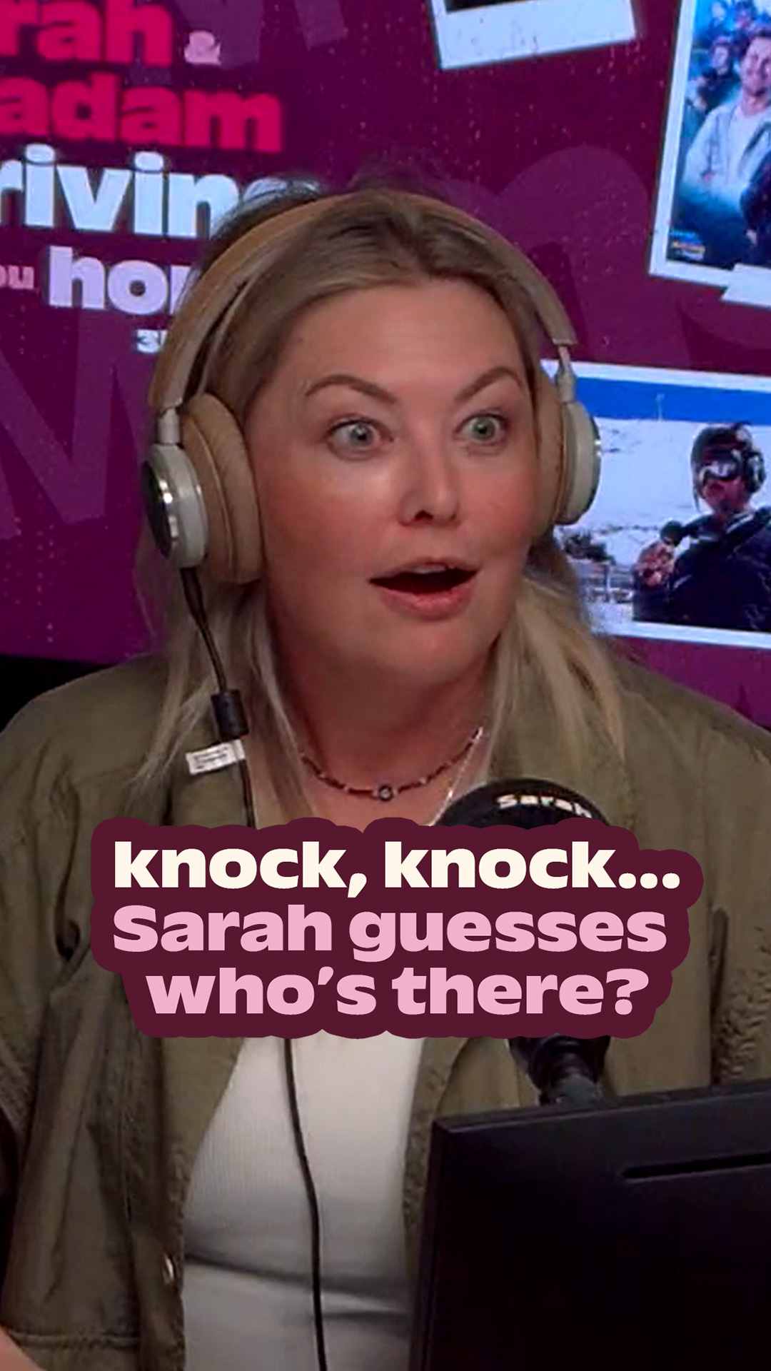 Knock, knock... Sarah guesses who's there?