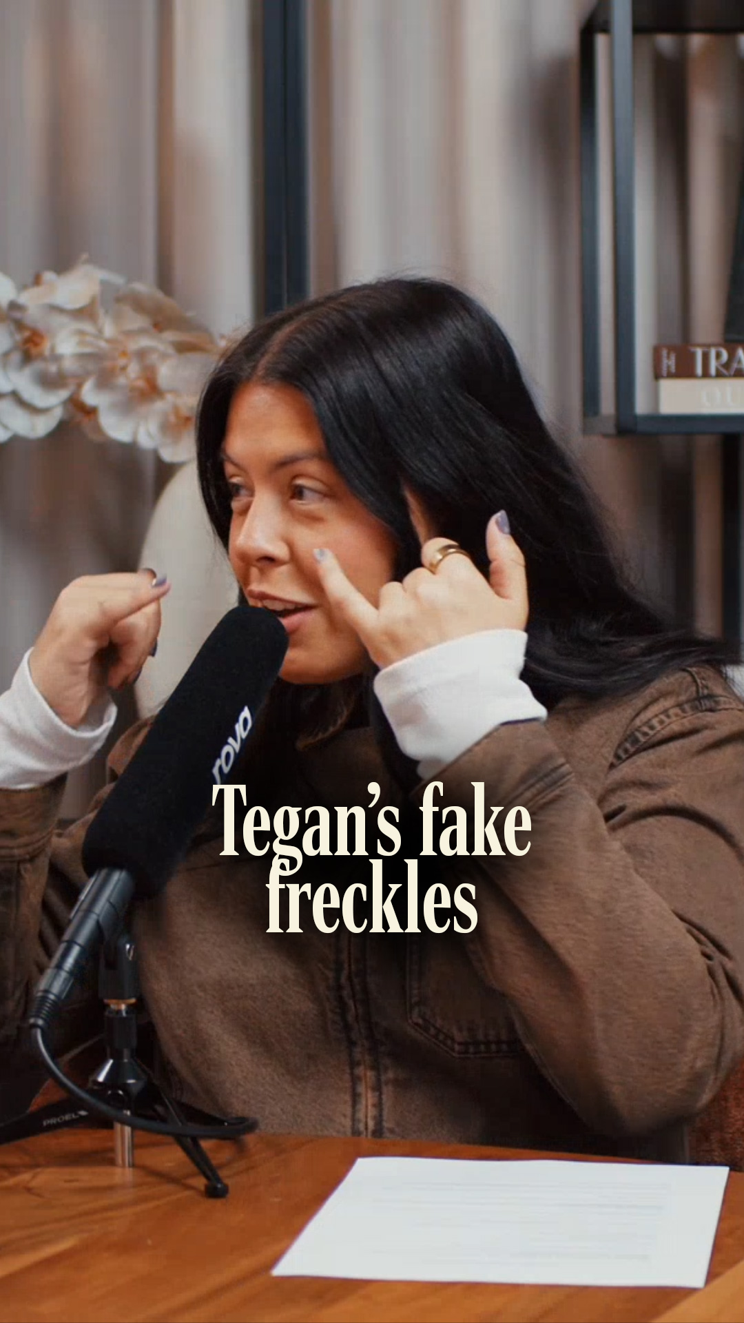 Tegan's fake freckles