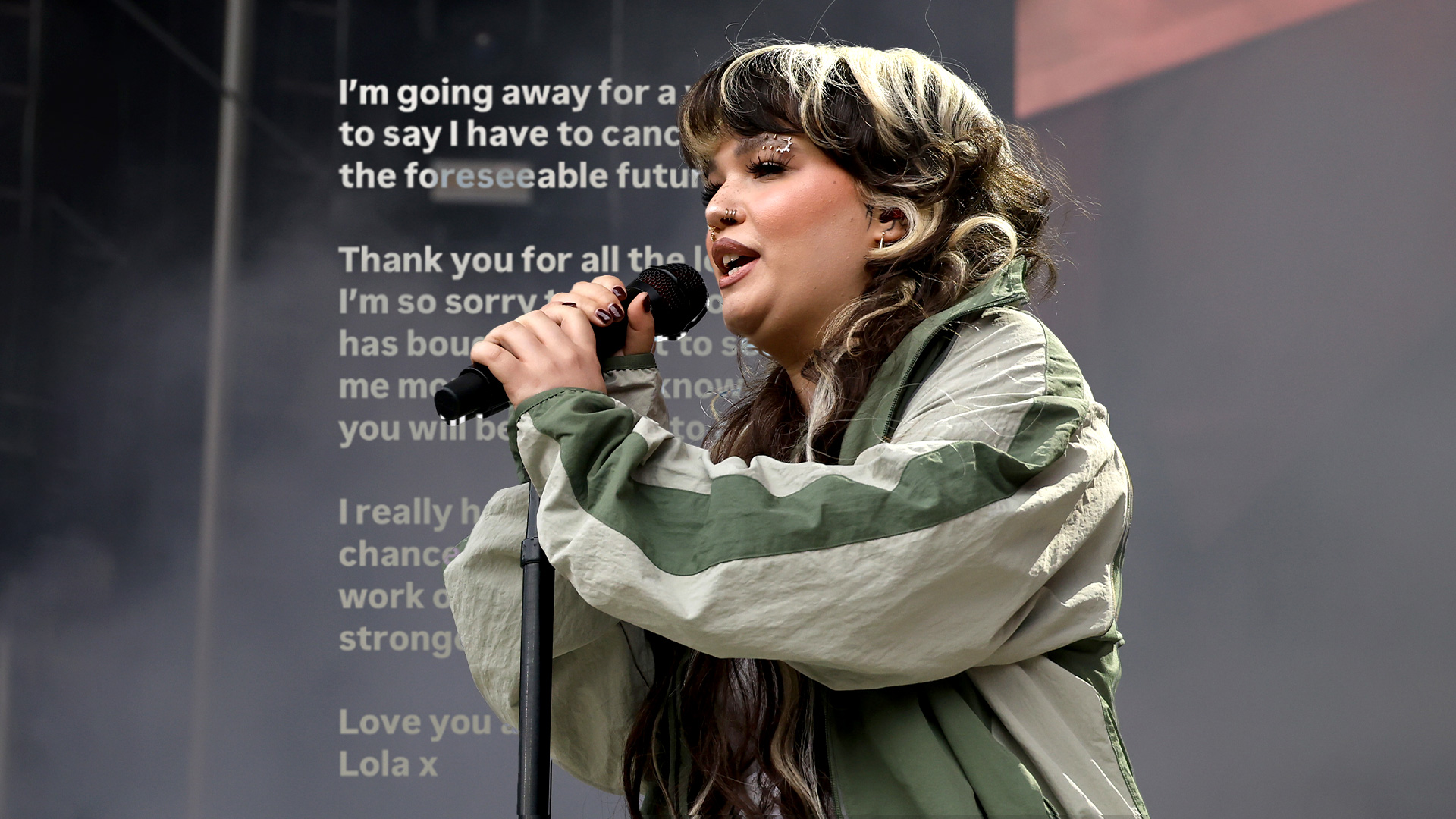 Lola Young performs at the 2025 All Things Go NYC at Forest Hills Stadium on September 27, 2025 in New York City.