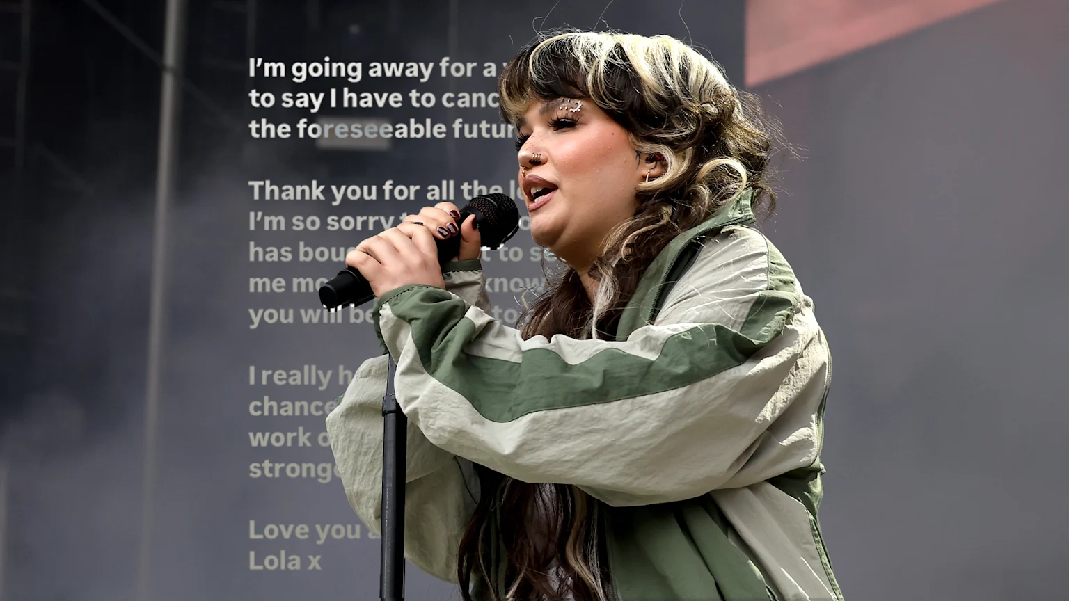 Lola Young performs at the 2025 All Things Go NYC at Forest Hills Stadium on September 27, 2025 in New York City.