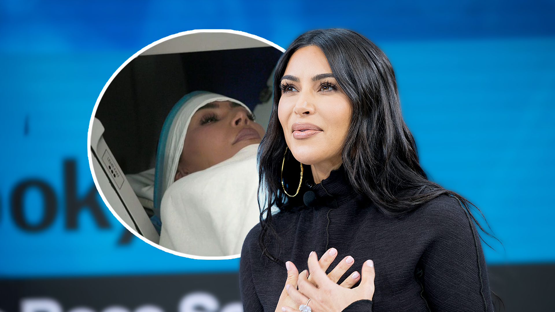 Kim Kardashian looking hopeful