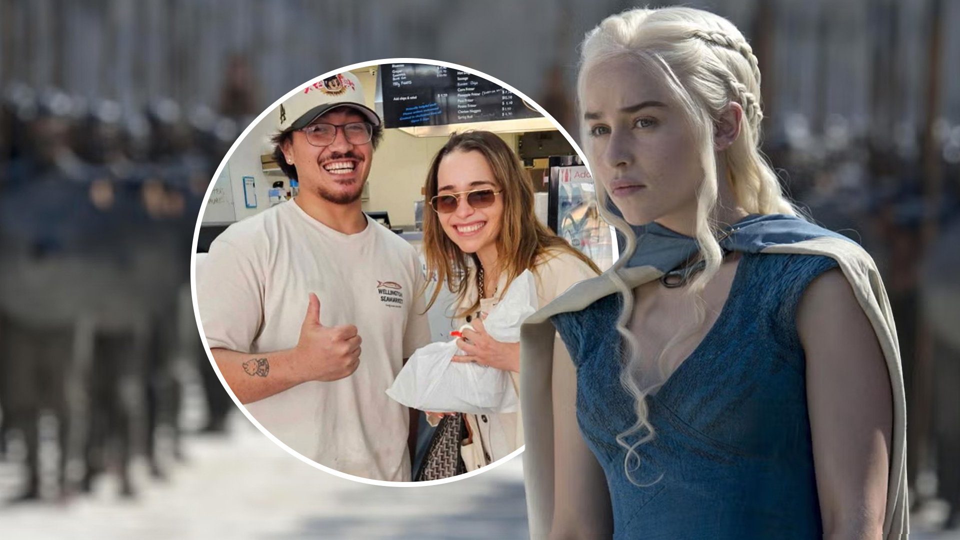 ‘Game of Thrones’ star Emilia Clarke spotted in Wellington… buying fish?