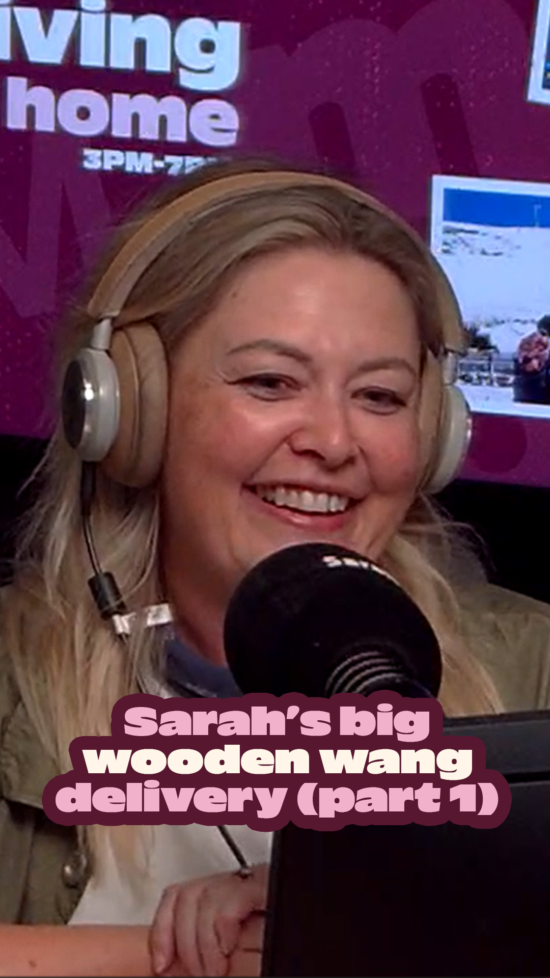 Sarah's big wooden wang delivery