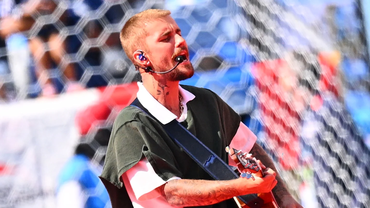 Justin Bieber performs at the FIFA World Cup Halftime Show
