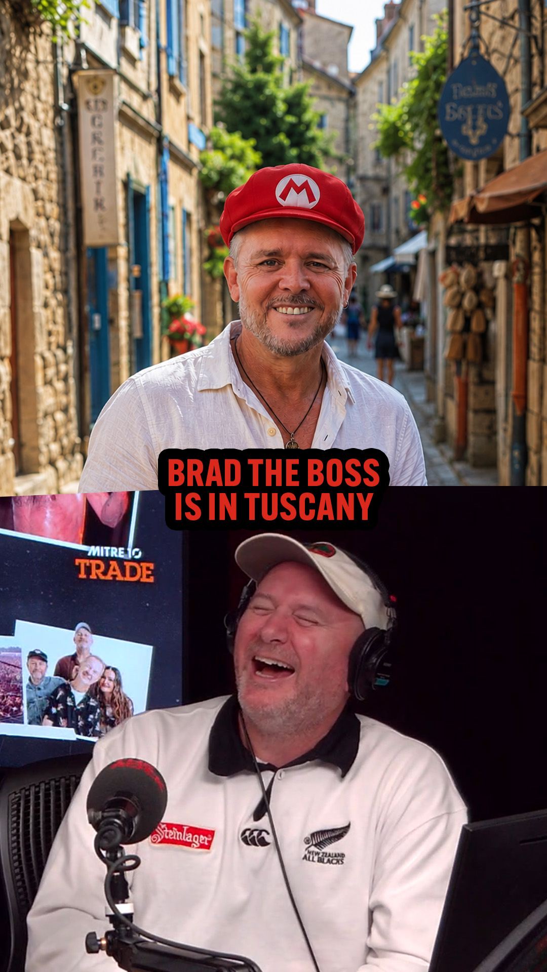 Brad the Boss calls us from Italy