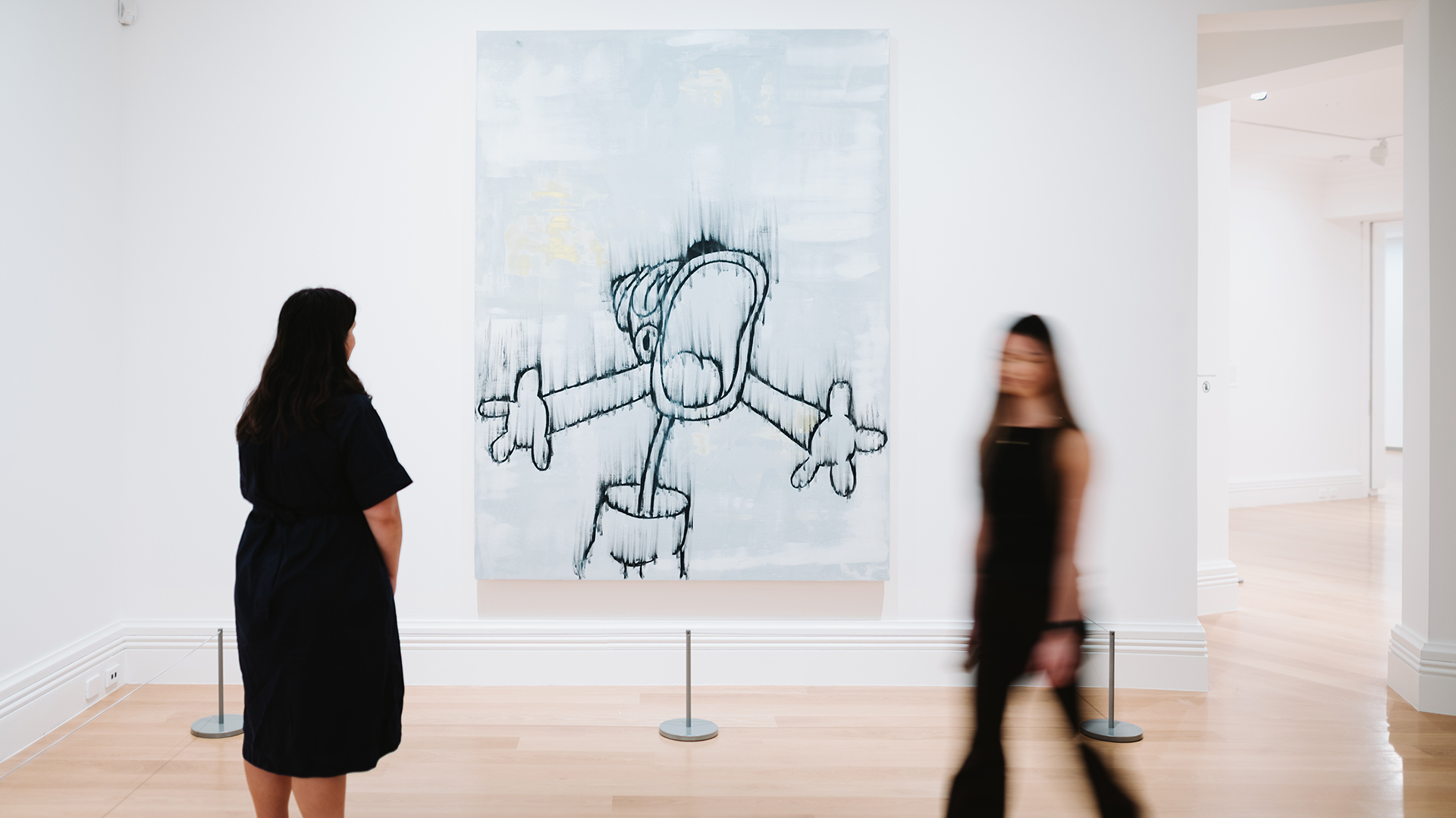 Gary Simmons, Screaming into the Ether (detail) (installation view), 2020