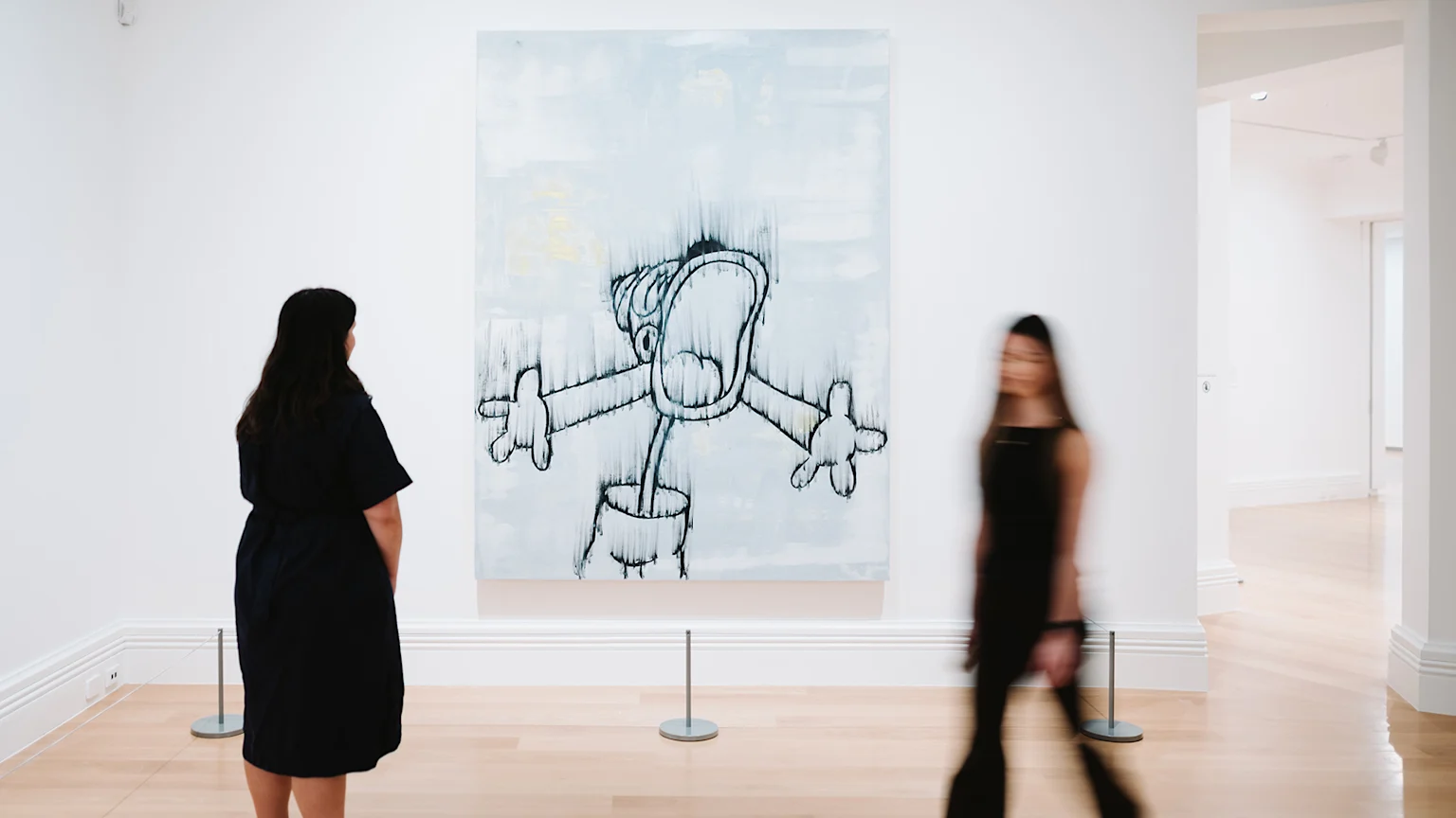 Gary Simmons, Screaming into the Ether (detail) (installation view), 2020