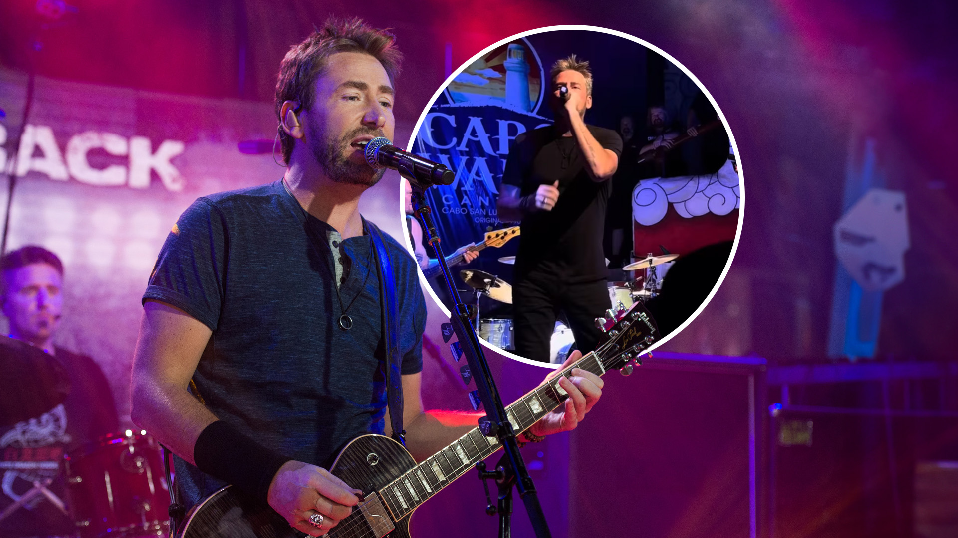 Nickelback frontman Chad Kroeger on stage