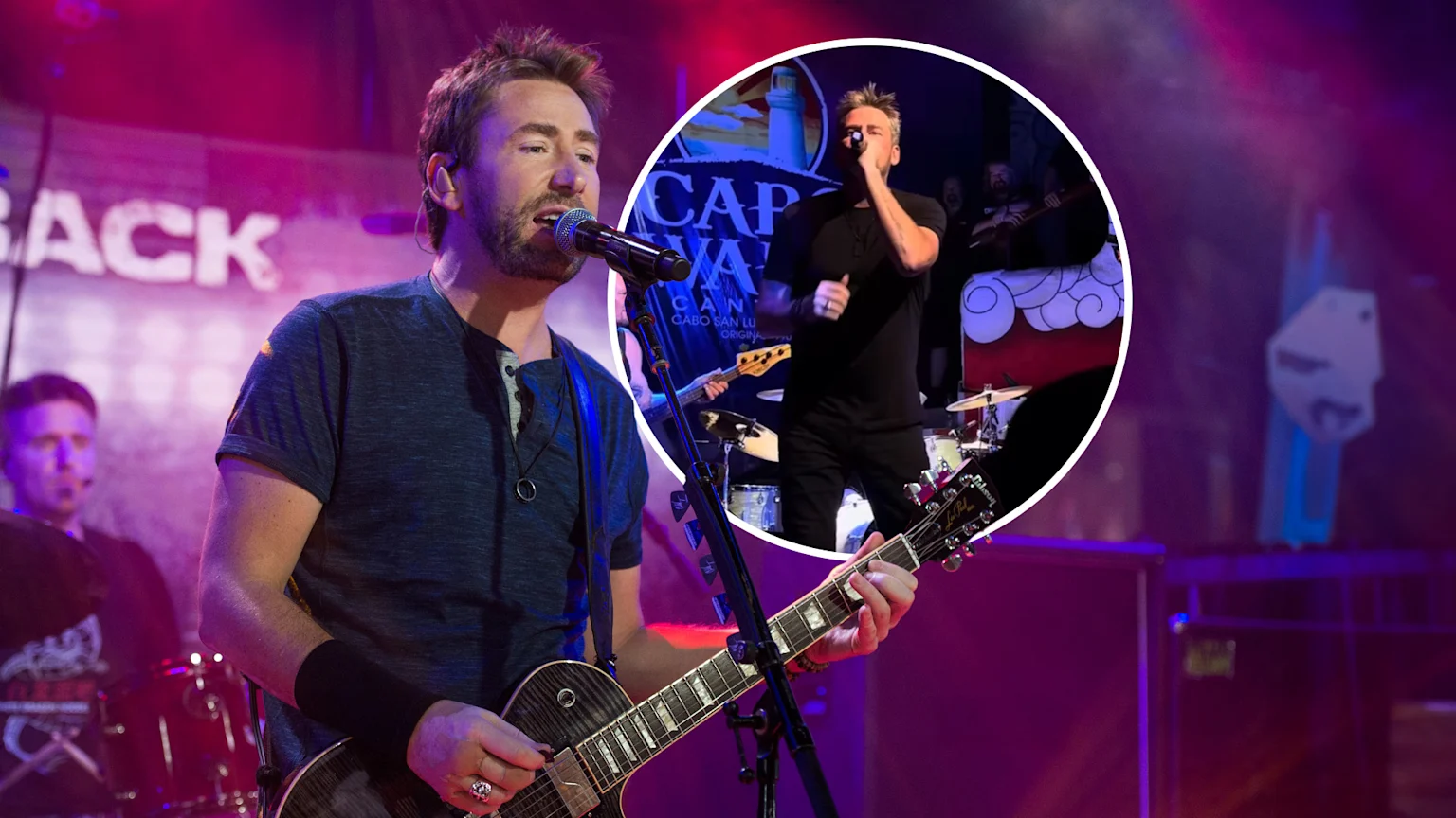 Nickelback frontman Chad Kroeger on stage