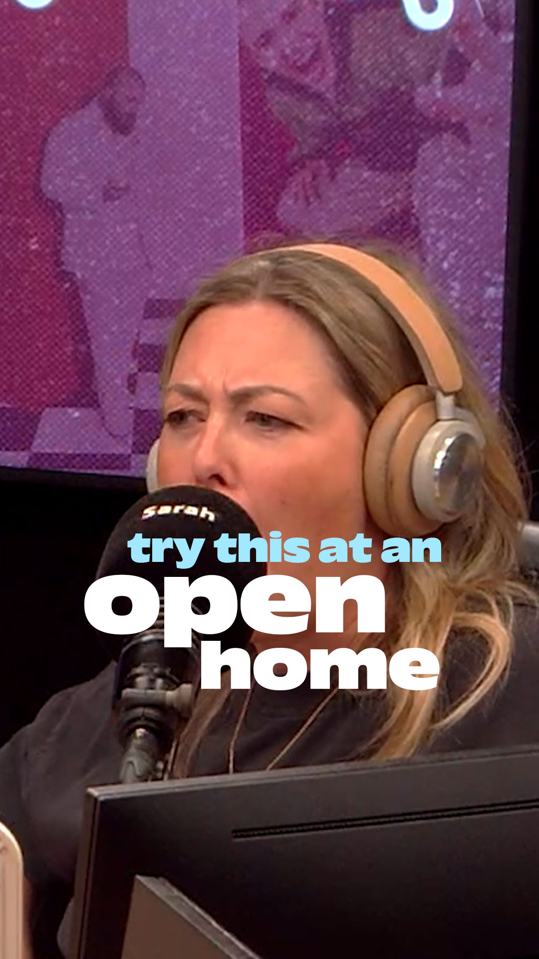 Sarah looking confused and shocked