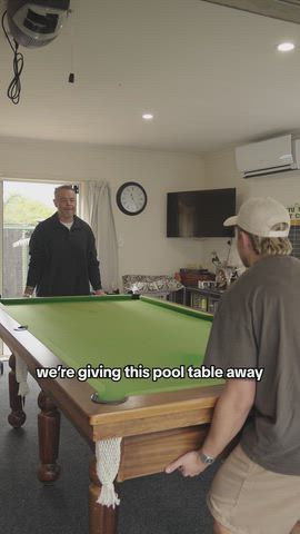 win nickson's parents pool table