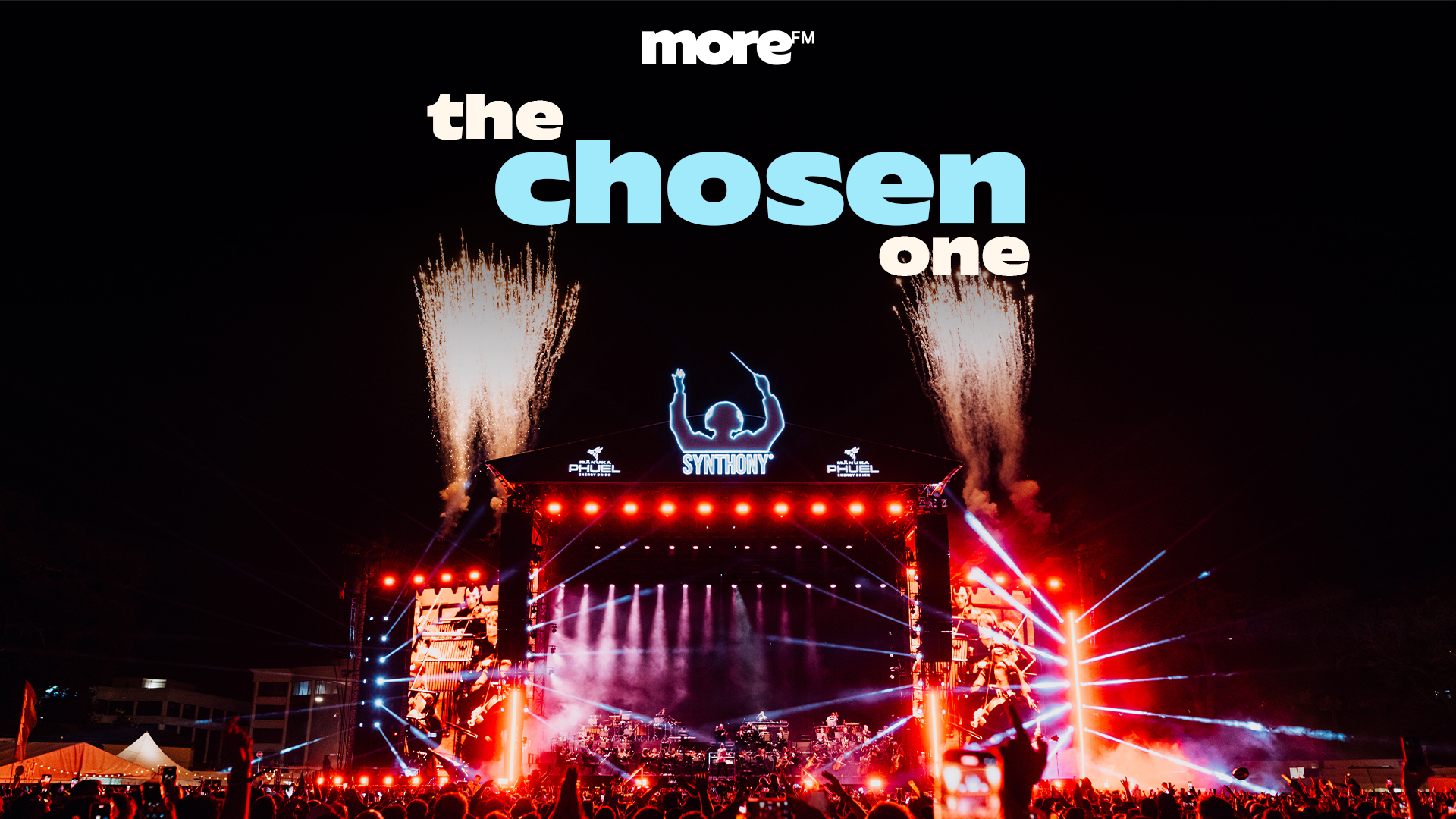 Shot of large crowd at Synthony stage. "The chosen one" with More FM 