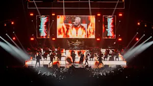 Blindspott onstage at Rock 2000 Live with the 30 piece Philharmonic orchestra