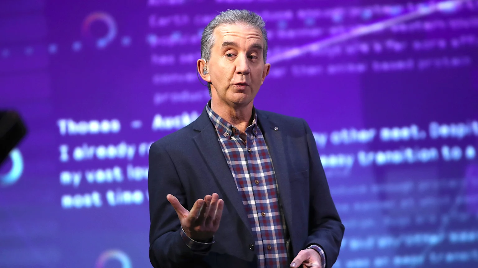 Presenter Nigel Latta on the TVNZ set of "What Next" on June 12, 2017 in Auckland, New Zealand.