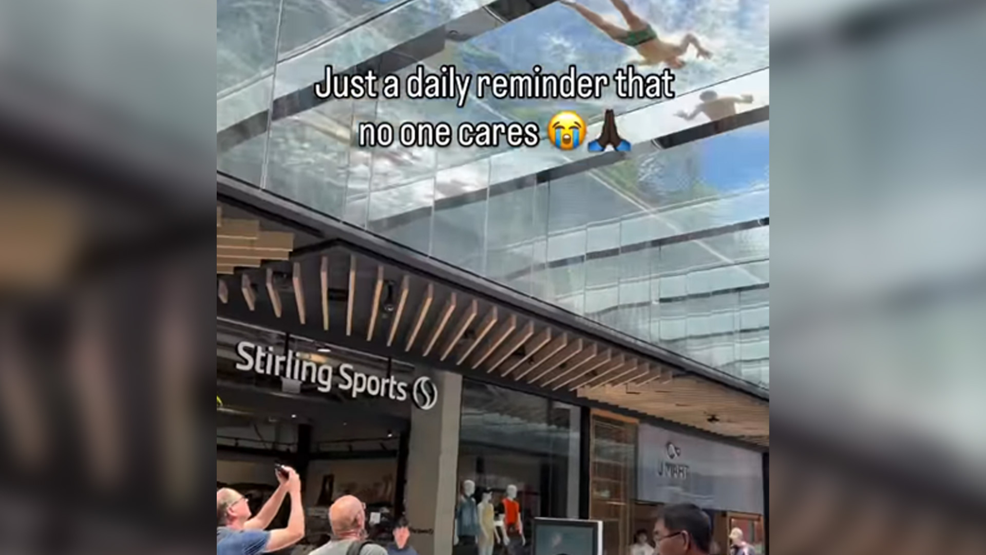 Kiwi stunt group goes viral for swim in Auckland mall water feature