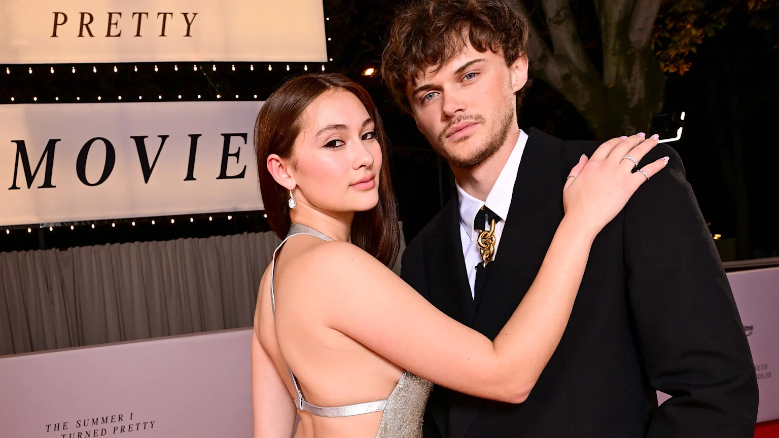 'The Summer I Turned Pretty' stars Lola Tung and Christopher Briney at a red carpet premiere.