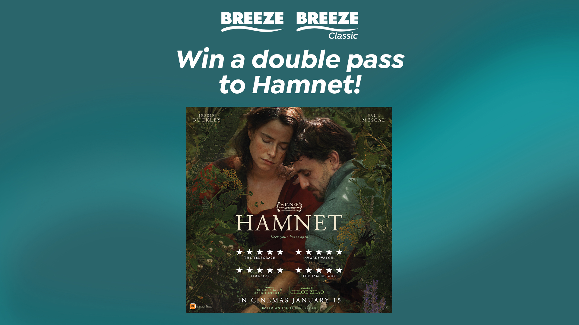 Win movie tickets with The Breeze and Breeze Classic