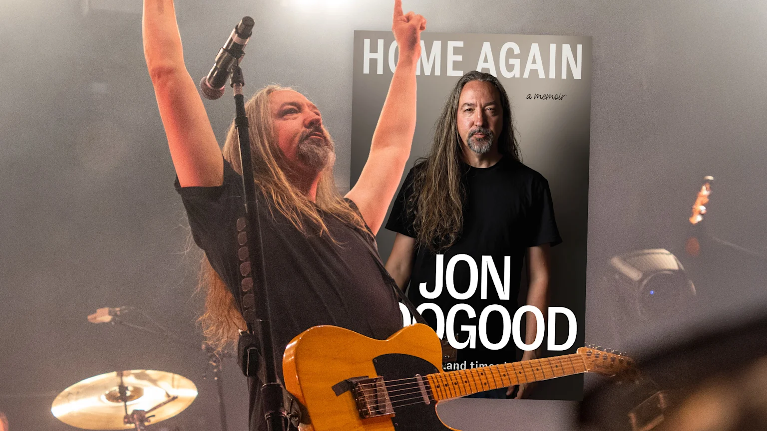 Jon Toogood on stage, and his new memoir
