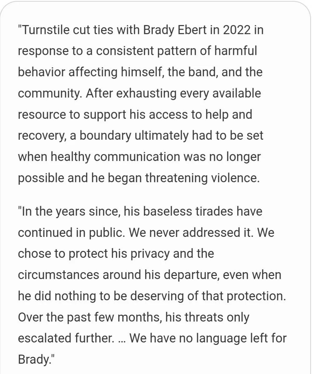 Turnstile Statement