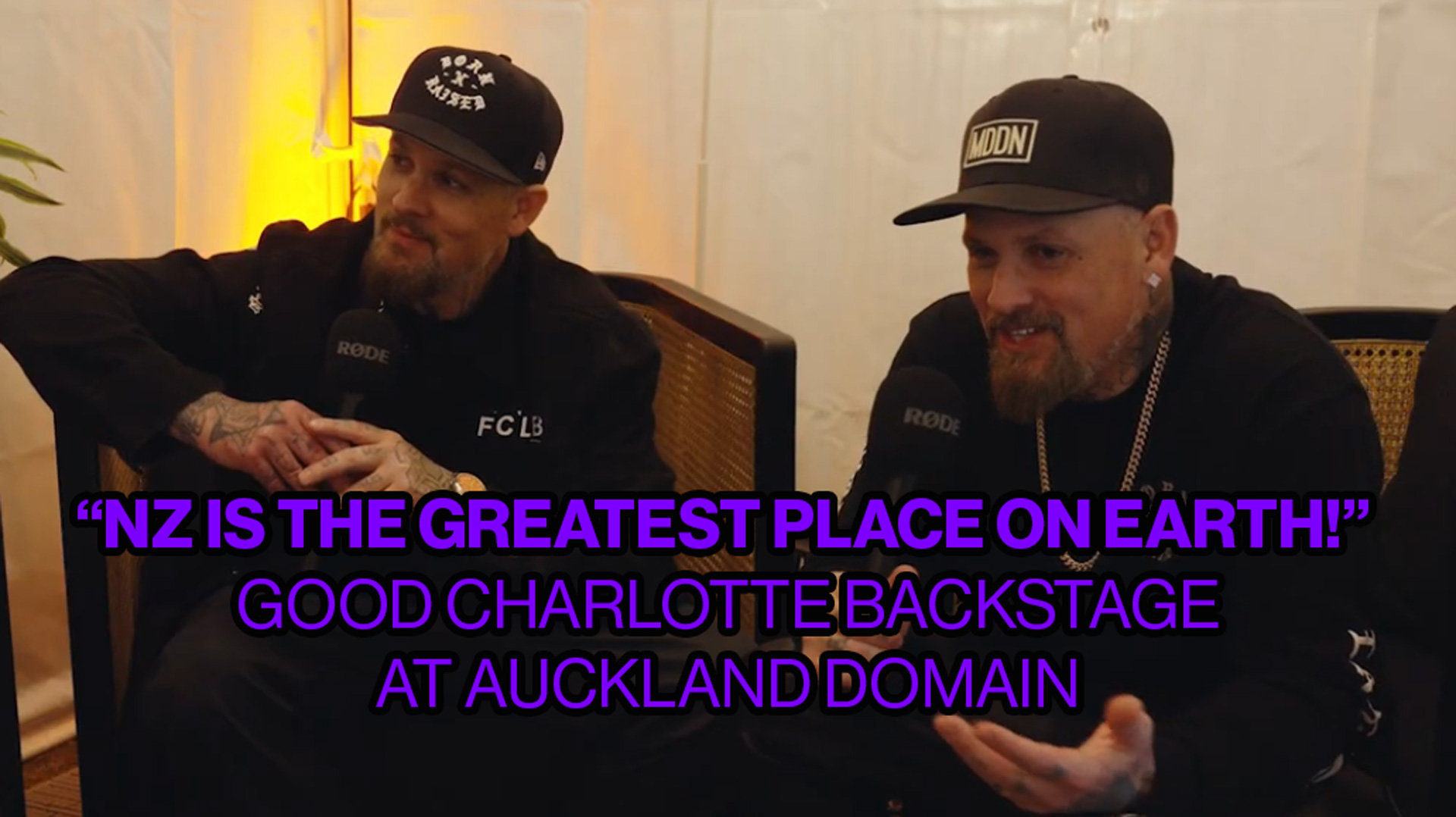 Good Charlotte rave about NZ backstage in Auckland