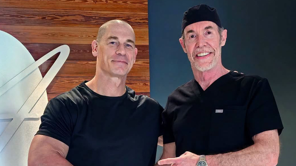 John Cena shaves head for second hair transplant