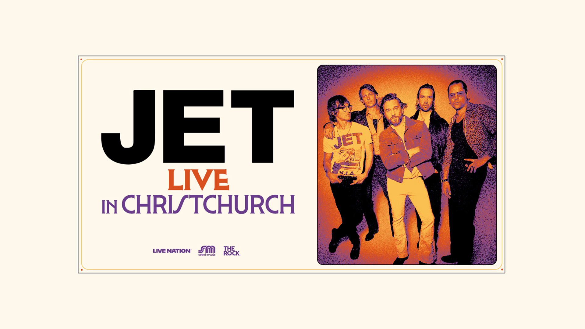 Jet band concert poster for Christchurch