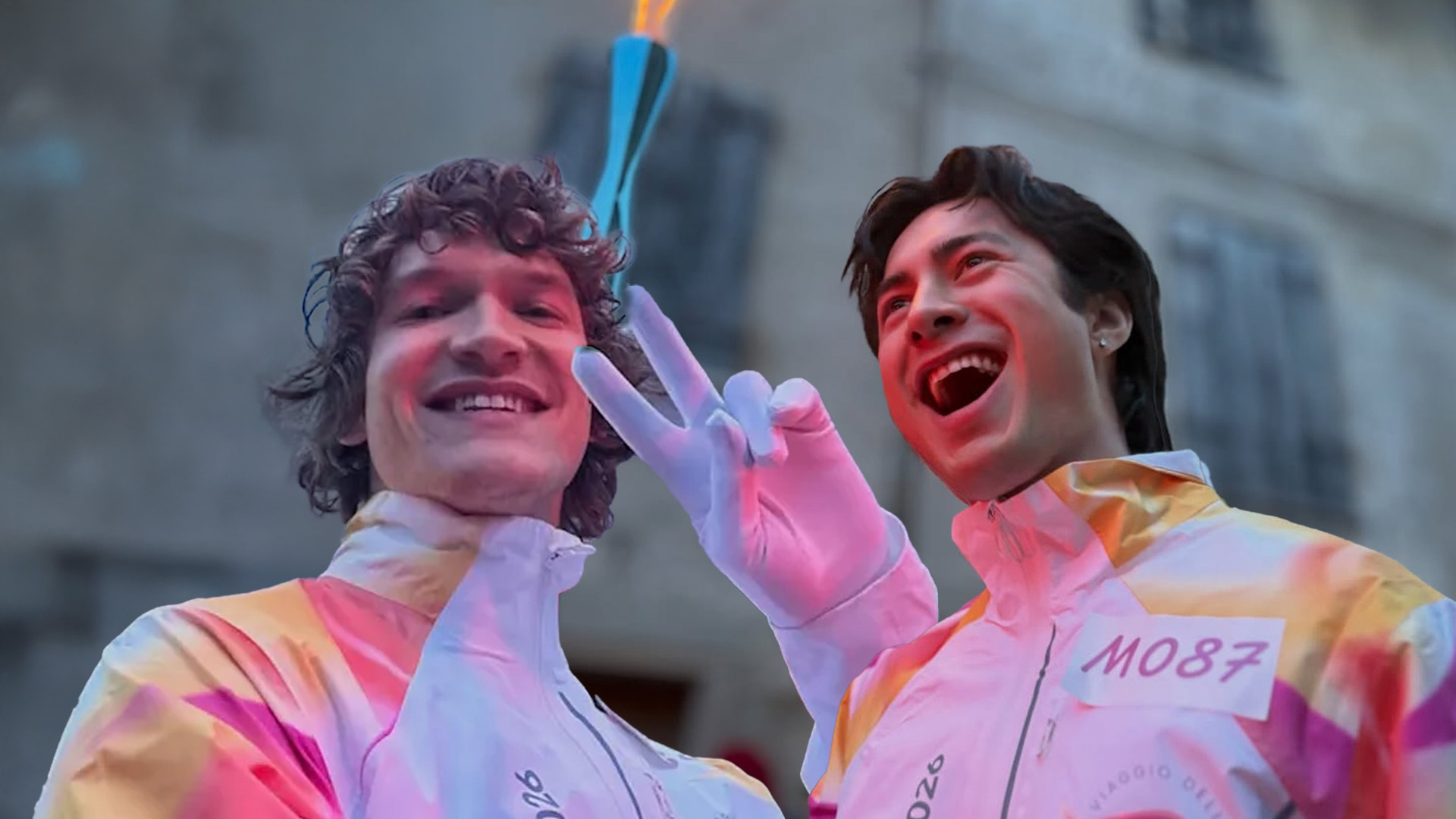 'Heated Rivalry' stars keep sparks flying - literally - with Olympic torch