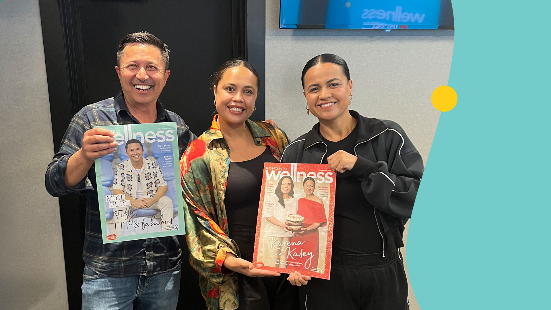 Mike with Kārena and Kasey bird