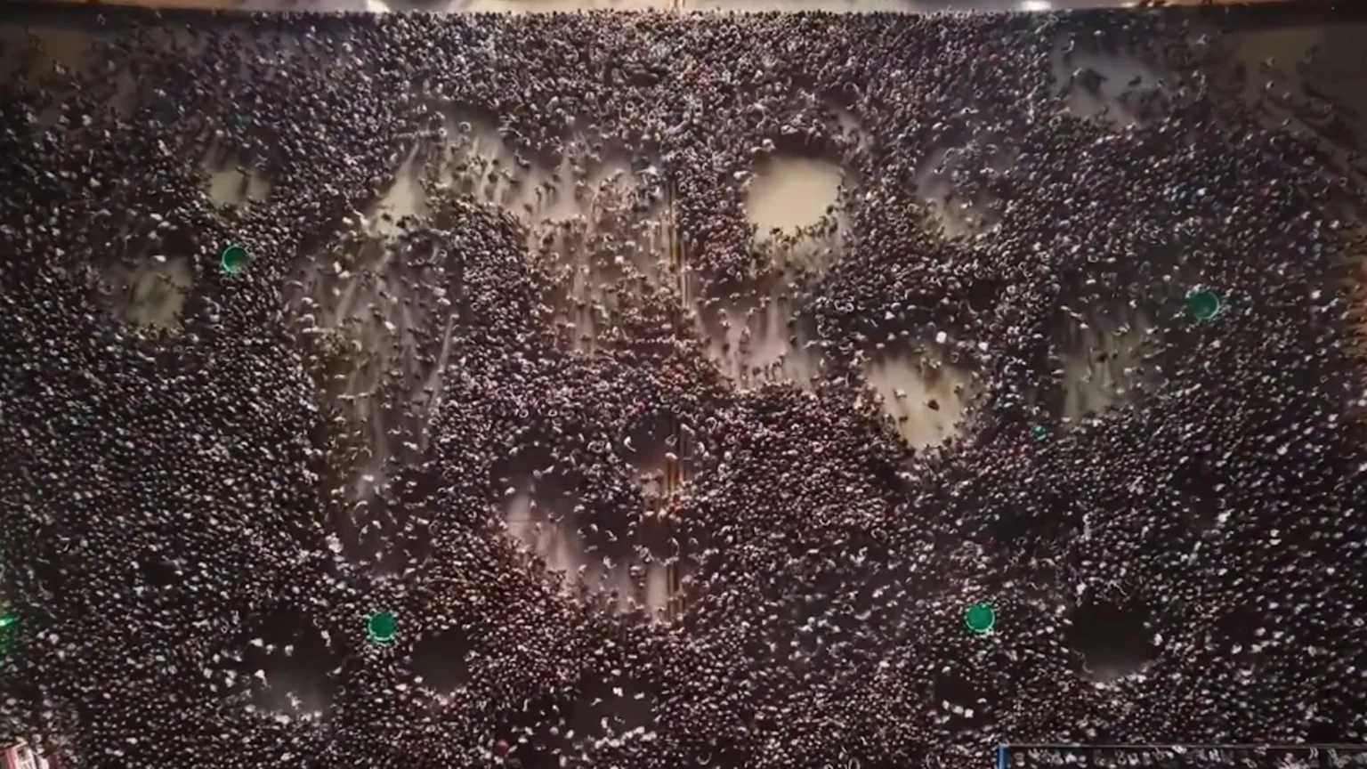 Bird’s-eye footage of the crowd at Limp Bizkit Athens.