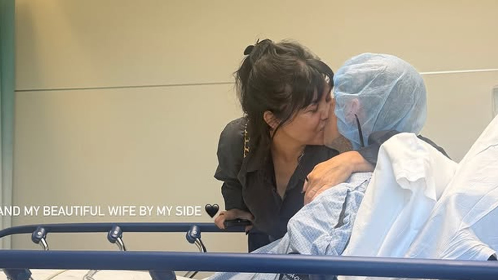 Travis Barker supported by wife Kourtney Kardashian following hospitalisation