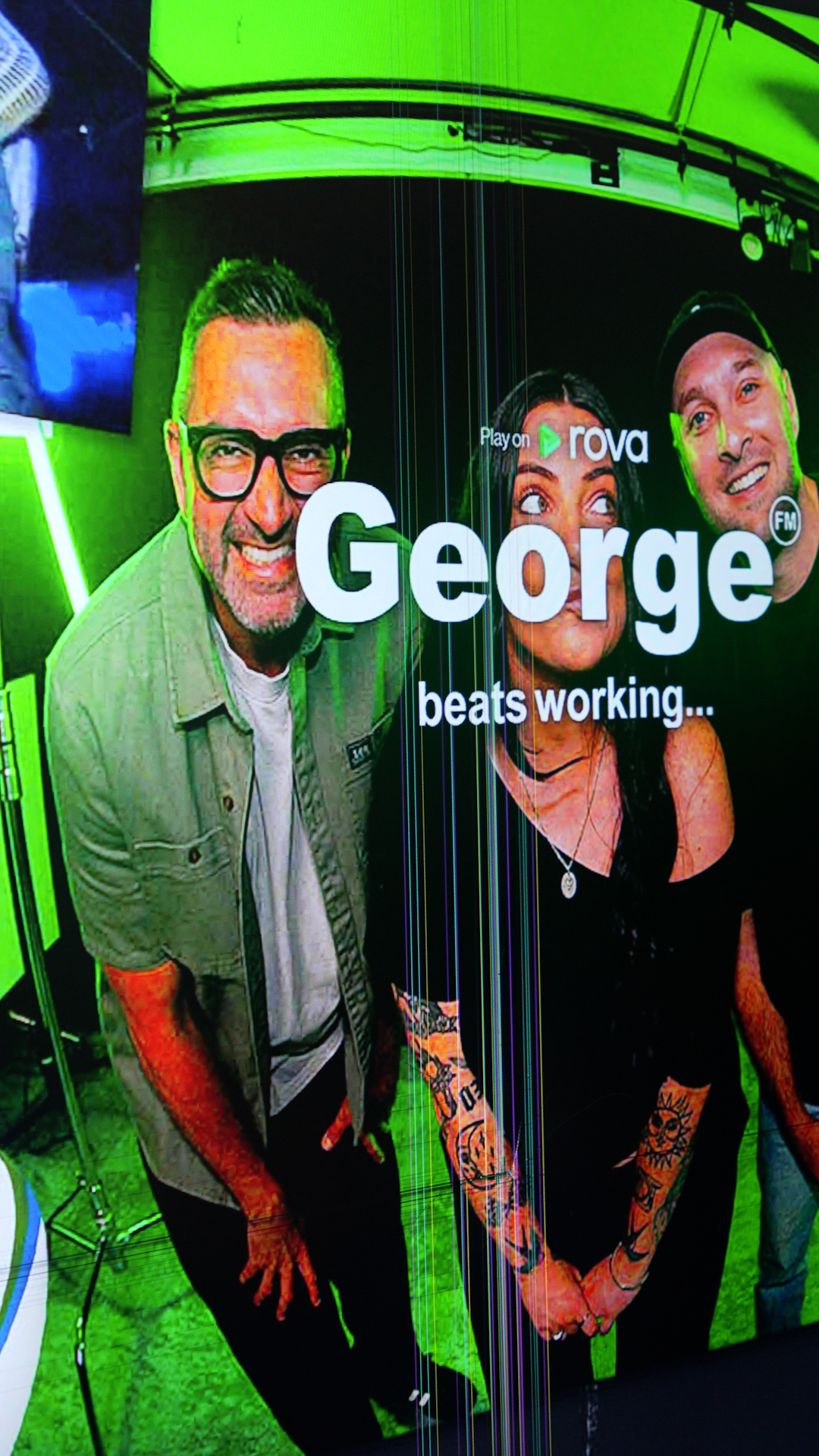 Lee breaks the studio TV