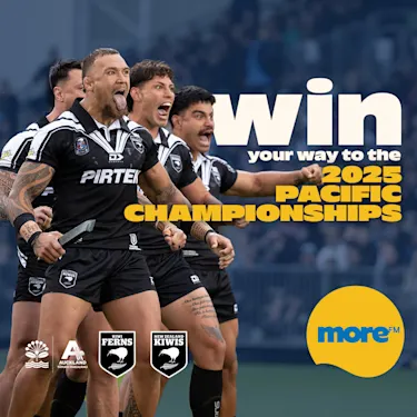 NZ Rugby League team perform haka as part of Pacific Championships