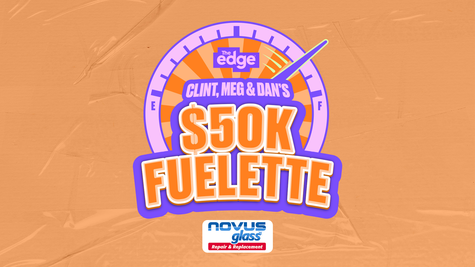 The Edge $50K Fuelette logo in purple and orange