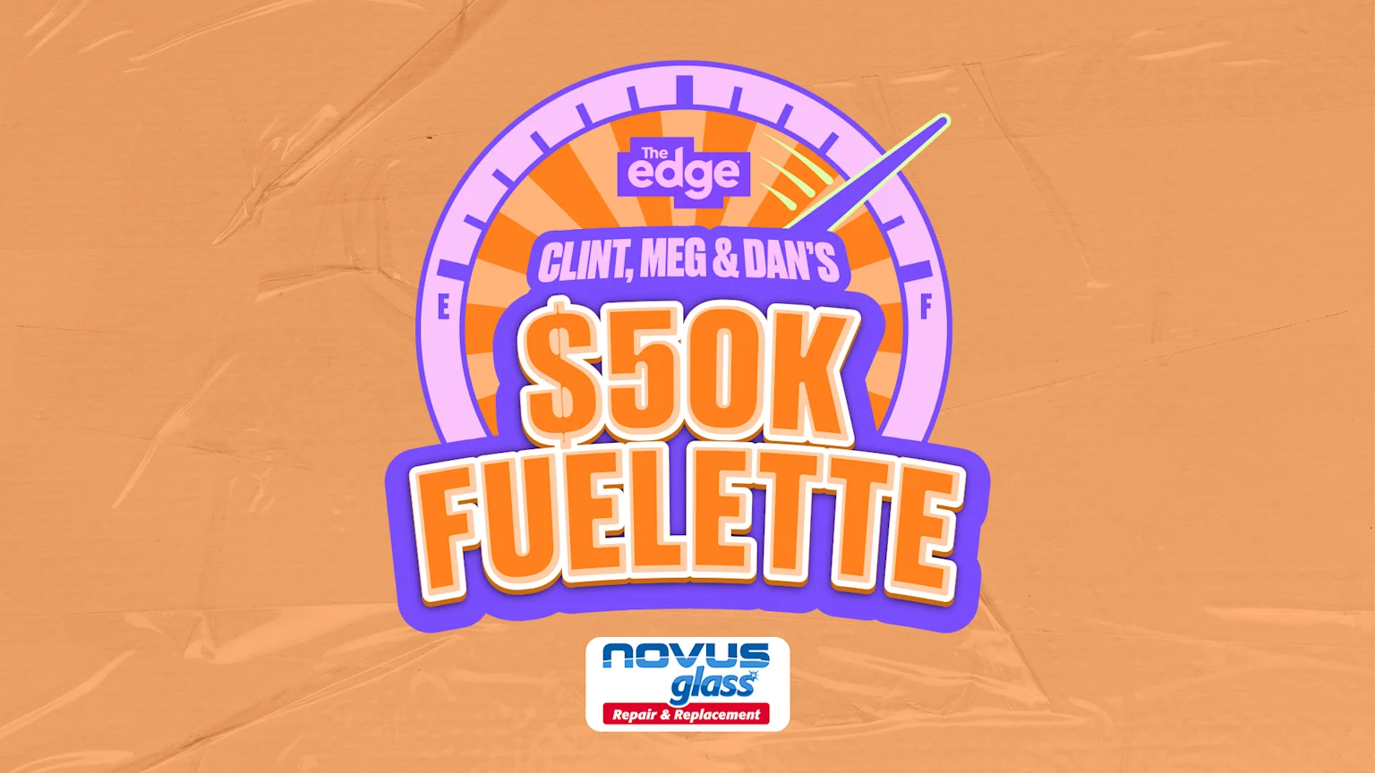 The Edge $50K Fuelette logo in purple and orange